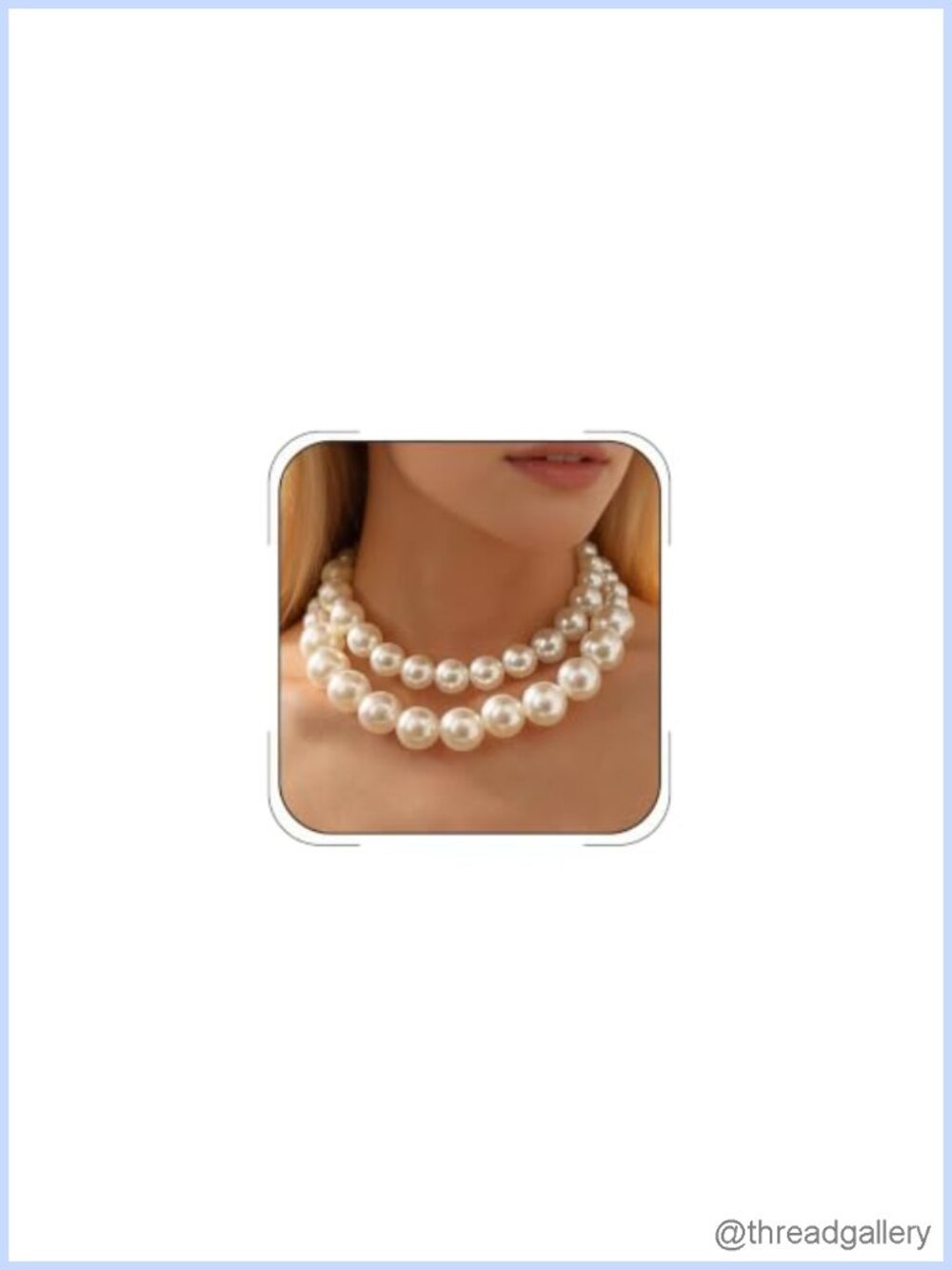 Big Chunky Pearl Choker Necklace Imitation Pearl 15 Inch Statement Wedding